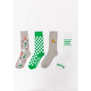 NEW 123 AMORE women's veggie pizza 4-set sock in multi color